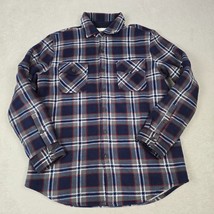 Freedom Foundry Flannel Shacket Mens Large Sherpa Lined Plaid Rugged Out... - $34.94