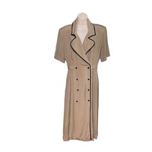 Neiman Marcus Double Breast Sailor Dress Vintage 1970 Size 12 Brown Blac... - £60.56 GBP