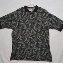 Cutter &amp; Buck Men&#39;s Polo Shirt Size L Large Black Pineapple Short Sleeve Casual - £15.08 GBP