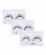 3-Pack False Eyelashes Natural Mega Look The Round Style 100% handmade - $12.86