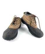 Eddie Bauer Duck Boots Men 9 M Shoes Black Brown Leather Waterproof Bootie - $641.26 MXN