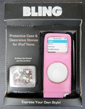 Bling for Apple Ipod Nano Pink Protective Case Decorative Stones DIY Peel Stick - £4.69 GBP
