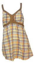 NEW NWT South Pole Caramel Mad For Plaid Print Criss Cross Straps Tank Top Shirt - £5.50 GBP