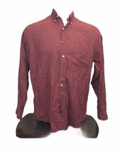 Brooks Brothers Sz M Red Plaid Long Sleeve Button Down Mens Dress Shirt - $13.28