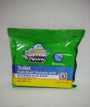 Scrubbing Bubbles Toilet Fresh Brush Flushable Refills Extend-A-Clean 12 ct - £11.77 GBP