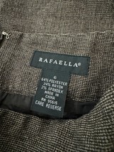 Rafaella Women's Brown 1/4 Rear Zipper A-Line Pull-On Skirt Size 6 Waist Size 27 image 2