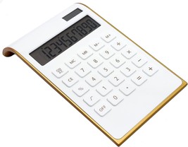 Calculator, 10 Digits Solar Battery Basic, Dual Powered Desktop Calculator, - £21.49 GBP