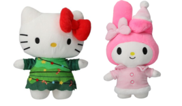 Hello Kitty Sanrio Holiday Christmas BUNDLE  Melody 2 Plush Dolls New W ... - $33.65