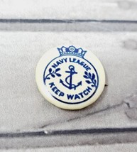 Navy League Pinback Button Pin VTG Maritimes Canadian Military Anchor Ke... - £3.45 GBP