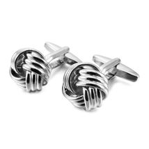 KNOT CUFFLINKS Stylish Classic Love Knot 3 Band Twist Wedding New with G... - $218.11 MXN
