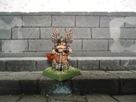 dwarf lord with winged helmet leaning on axe metal warhammer fantasy citadel - £23.36 GBP