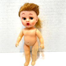 Rare Antique Vintage Rubber Doll Drinks Wets Redhead 5&quot; Jointed Made in Japan - £20.04 GBP