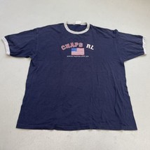 VTG Chaps Ralph Lauren T-Shirt Size XL American Flag Spell Out Mens Made... - £15.56 GBP