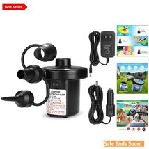 Electric Air Pump for Outdoor Use - Inflator/Deflator with 3 Nozzles Inc... - $37.57