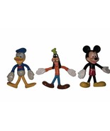 Kellogg’s Bendable Figures Set Of 3, Mickey Mouse, Donald Duck, Goofy - £10.85 GBP