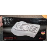 Perixx PERIBOARD-512 Wired Full-Size Ergonomic Natural Split Keyboard White - $50.00