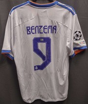 100% Authentic Karim Benzema Signiert Real Madrid Soccer Jersey AUTO Bec... - £491.47 GBP