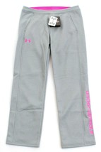 Under Armour Storm UA Armour Fleece Gray &amp; Pink Athletic Pants Youth Girl&#39;s NWT - £47.07 GBP