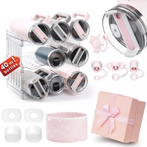 Rose Quartz Spill Stoppers Set For Stanley Cup Accessories 8Pcs With Gift Box, W - $56.99