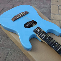 Blue 6 String Semi Hollow Body Acoustic Electric Guitar  S461 - £225.95 GBP