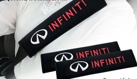 (2) Infiniti Logo Seat Belt Cover Shoulder Pads  Adjustable Comfortable ... - $22.07