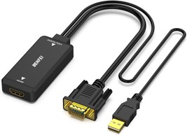 VGA to HDMI Adapter 1080P Converter with Audio from Computer Laptop VGA ... - £24.49 GBP