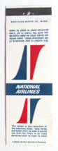 National Airlines - 20FS Matchbook Cover California &amp; New York to Florida Route - £1.17 GBP