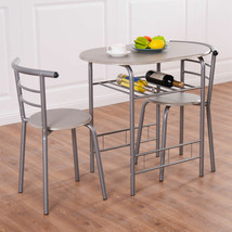3 PCS Dining Set Table 2 Chairs Bistro Pub Home Kitchen Breakfast Furniture New - £106.32 GBP