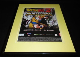 Dragonball Z Burst Limit 2008 Framed 11x14 ORIGINAL Advertisement PS3 XBox - £26.22 GBP