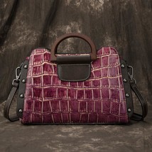 Vintage Genuine Leather Alligator Women Shoulder Messenger Bag 2022 New ... - £93.43 GBP