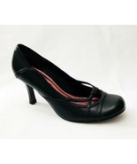 Xhilaration Pumps Faux Leather Black Heels Shoes size 6 Vegan  - $19.19 CAD