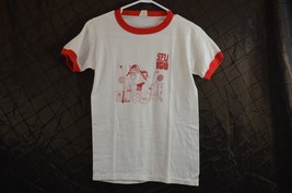 SFU 150 Kilometre Club Pop Art T-Shirt Small Red &amp; White Harvey Woods Vtg - £19.16 GBP