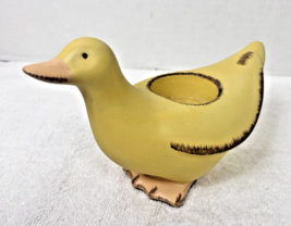 Partylite Yellow Duck Tea Light Candle Holder 4 3/4" Tall Rustic Folk Art - $10.40
