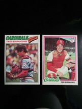 1977 &amp; 1978 O-Pee-Chee OPC Ted Simmons St. Louis Cardinals Baseball Cards NM-MT+ - £15.84 GBP