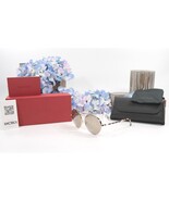 Valentino VA2036 Gold Tortoise Logo Aviator Metal Sunglasses NWT Case - $312.13 CAD