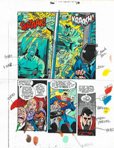 Original 1999 Superman Adventures 36 color guide production art page 17:... - £36.03 GBP