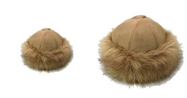 Khaki Women&#39;s Fluffy Faux Fox Fur Hat Unisex Winter Ear Head Warmer Ski Hats Cap - £25.16 GBP
