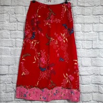 Vintage 90s Ivy Bajo la Rodilla Falda 29&quot; Talla Cintura 6 Madera Botón C... - $21.82