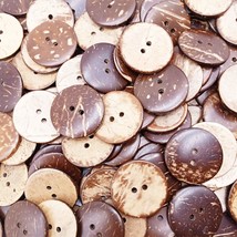 150Pc 1 Inch New Thick Coconut Shell 2 Holes Button Coconut Shell Button... - £14.14 GBP