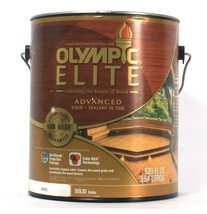 1 Can Olympic Elite 120 Oz White Solid Advanced Stain &amp; Sealant In 1 Low... - $49.38