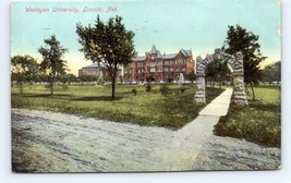 Wesleyan University Lincoln NE Nebraska 1911 DB Postcard P12 - £5.41 GBP