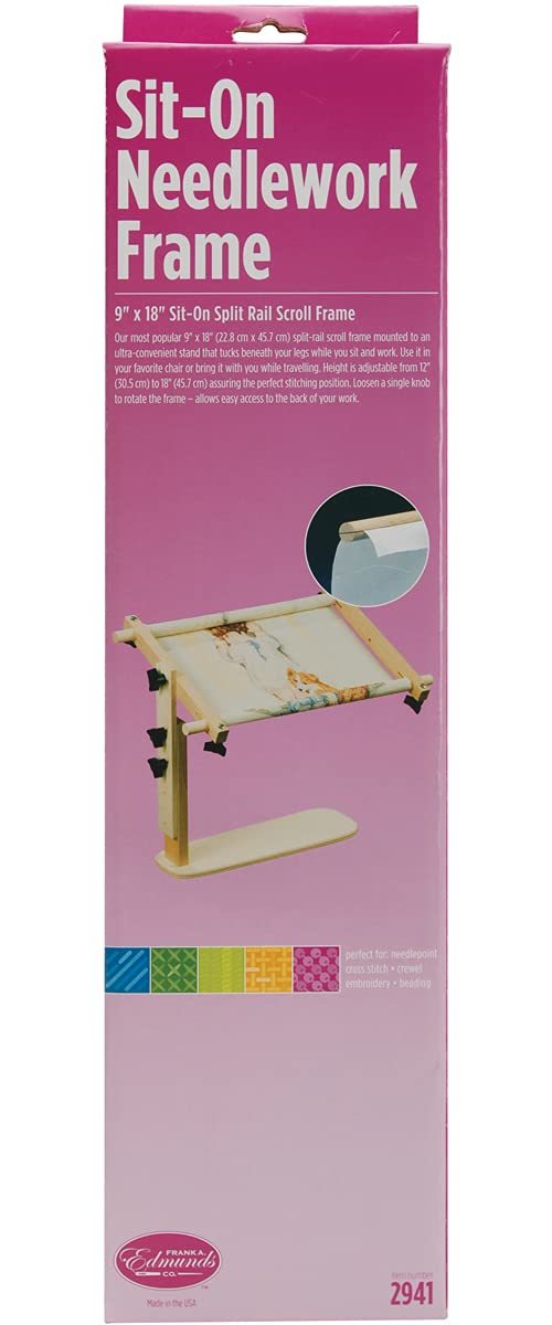 Frank A. Edmunds Sit-On Needlework Frame, 9" x 18", 2941,Light brown - $26.99