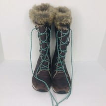 LL Bean 284883 Carrabassett Fur Lace-Up Knee High Winter Snow Boots Wome... - £31.07 GBP