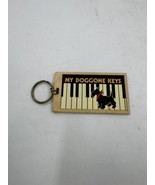 Vintage Plastic MY DOGGONE KEYS Keyring Piano Scottis Terrier Key Finder... - $12.19