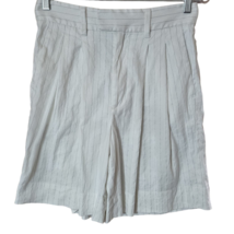 Cream Pinstriped  Bermuda Shorts Size 4 - £19.35 GBP