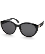 Gucci GG0814SK 001 Women&#39;s Alt Fit Black Rounded Sunglasses 56  Made In ... - $193.99