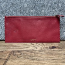 Coach New York Red Zip Pouch SH  - $370.14 MXN