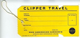 1966 Pan American Airways Unused CLIPPER TRAVEL Group Baggage Tag - $17.82