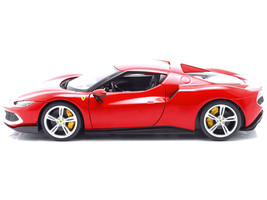 Ferrari 296 GTB Assetto Fiorano Red w White Stripes Race + Play Series 1/18 Diec - £52.48 GBP