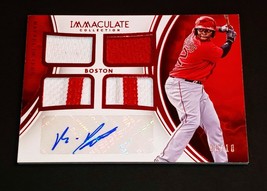 Authenticity Guarantee Rafael Devers #/10 Rpa 2016 Immaculate Quad Material... - £904.81 GBP